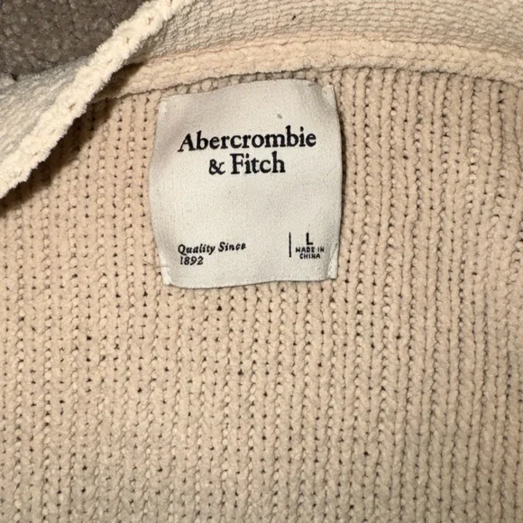 Abercrombie & Fitch Cream Cardigan Sweater - Picture 2 of 2